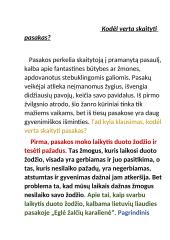 Kodėl verta skaityti pasakas? 2 puslapis