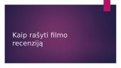 Kaip rašyti filmo recenziją