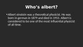 Albert Einstein. Presentation 2 puslapis