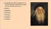Leonardo Da Vinci. Presentation 2 puslapis