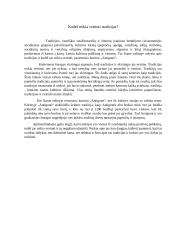 Kodėl reikia vertinti tradicijas? (rašinys)