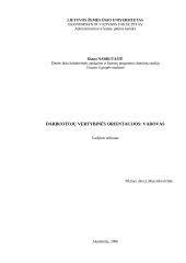 Darbuotojų vertybinės orientacijos: vadovas