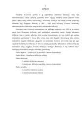 Defliacijos samprata ir jos apraiškos Lietuvos ekonomikoje 3 puslapis