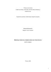 Derybų pozicijų formavimas ir strategija