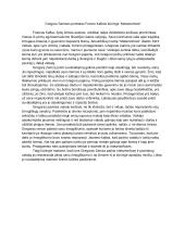  Gregoro Samsos portretas Franco Kafkos kūrinyje „Metamorfozė“