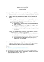 Egzistencinės vienatvės tema. Planas