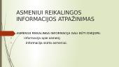 Asmeniui reikalingos informacijos atpažinimas 2 puslapis