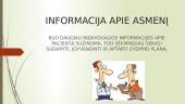 Asmeniui reikalingos informacijos atpažinimas 11 puslapis