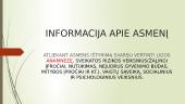 Asmeniui reikalingos informacijos atpažinimas 12 puslapis