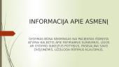 Asmeniui reikalingos informacijos atpažinimas 10 puslapis