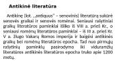 Antika ir jos ženklai literatūroje (skaidrės) 2 puslapis
