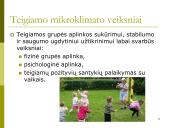 Teigiamo mikroklimato  kūrimas grupėje  5 puslapis