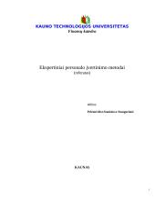 Ekspertiniai personalo įvertinimo metodai