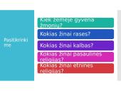 Pasaulio gyventojų skaičius, pasiskirstymas, įvairovė 18 puslapis