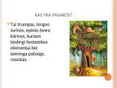 Pasakos ir jų pamokymai 