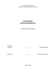 Ergonomika dirbant kompiuteriu