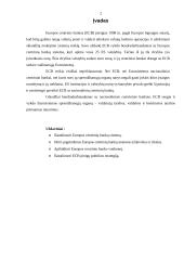 Europos centrinis bankas (ECB) ir jo funkcijos 2 puslapis