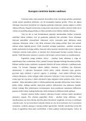 Europos centrinis bankas (ECB) ir jo funkcijos 8 puslapis