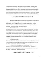 Vilniaus miesto kultūros politikos gairės bendroje miesto strategijoje  2 puslapis
