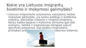 Imigracijos kryptys ir srautai Lietuvoje 8 puslapis