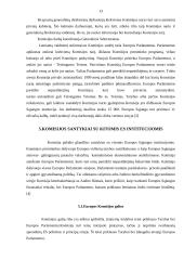 Europos Komisija (EK), jos veikla bei struktūra 13 puslapis