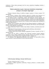 Europos užimtumo strategija, Šengenas ir Lietuvos švietimas įstojus į Europos Sąjungą (ES) 6 puslapis