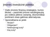 Įmonės investicinė veikla 2 puslapis