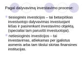 Įmonės investicinė veikla 9 puslapis