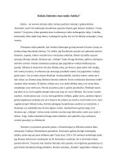 Kokios išminties mus moko Antika?