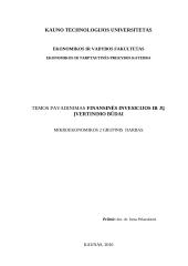 Finansinės investicijos bei jų įvertinimo metodai