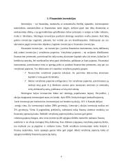 Finansinės investicijos bei jų įvertinimo metodai 3 puslapis