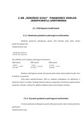 Finansinės veiklos įvertinimas: AB "Rokiškio sūris" 2 puslapis