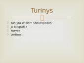 Viljamas Šekspyras, kūryba ir biografija