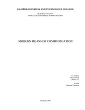 Modern means of communication