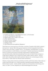 „Pasivaikščiojimas“ Claude Monet paveikslo analizė