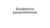 Disidentinis pasipriešinimas (skaidrės)