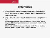 Post exercise recovery strategies for junior football players 9 puslapis