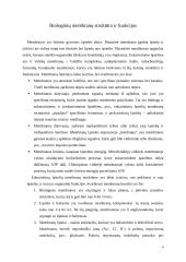 Biologinės membranos, jų funkcijos ir sudėtis. Medžiagų pernaša per biologines membranas 3 puslapis