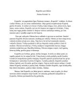 Kuprelio paveikslas. Rašinys