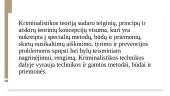 Kriminalistikos mokslo prigimtis ir vieta kitų mokslų sistemoje 5 puslapis