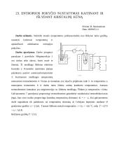 Entropijos pokyčio nustatymas išlydant kristalinį kūną
