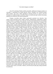 Kas trukdo žmogaus saviraiškai?