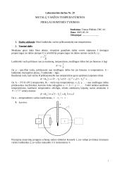 Metalų-laidininkų varžos temperatūrinės priklausomybės tyrimas