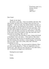 Letter to a friend about family