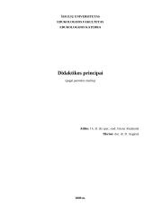 Didaktikos principai