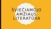 Šviečiamojo amžiaus literatūra