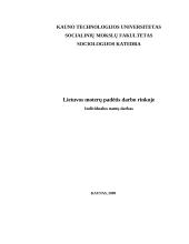Lietuvos moterų padėtis darbo rinkoje 1 puslapis