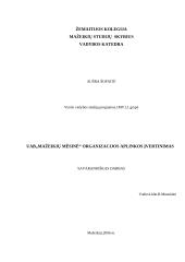 Organizacijos aplinkos įvertinimas: UAB "Mažeikių mėsinė"
