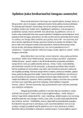 Aplinkos įtaka besikuriančiai žmogaus asmenybei