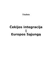 Čekijos integracija į Europos Sąjungą (ES)